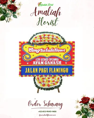 Bunga Papan Congratulation di Tengki
